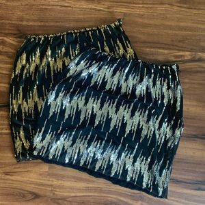 Carrie Ann metallic skirts